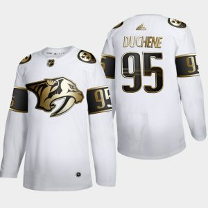 Herren Nashville Predators Eishockey Trikot Matt Duchene #95 Golden Edition Weiß Authentic